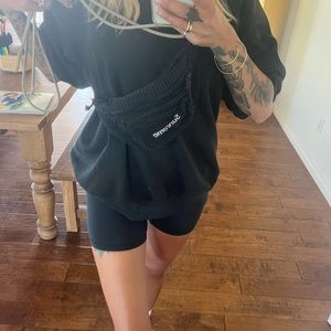 SUPREME Woven black Fanny Pack